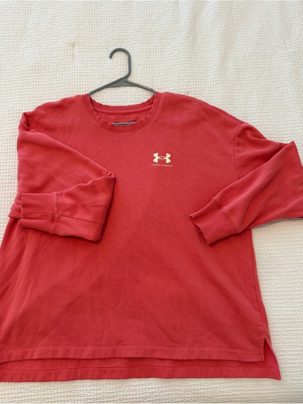 Under Armour Salmon Crewneck Sweatshirt with Small Chest Logo